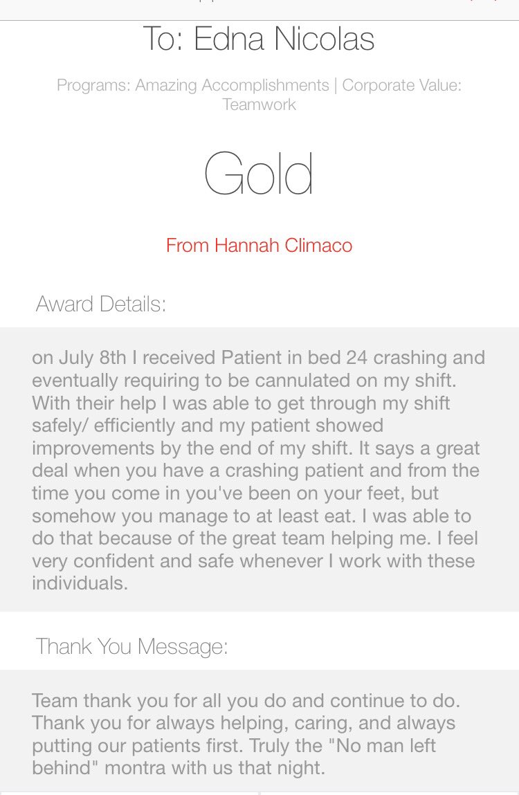 MICU Employee Experience- love this note that was sent in recognition of a teammate/team #nomanleftbehind #recognition <a href="/MICU_NYPCU/">The#1MICU</a> @QualityRN_NYP @HeadRNColumbia