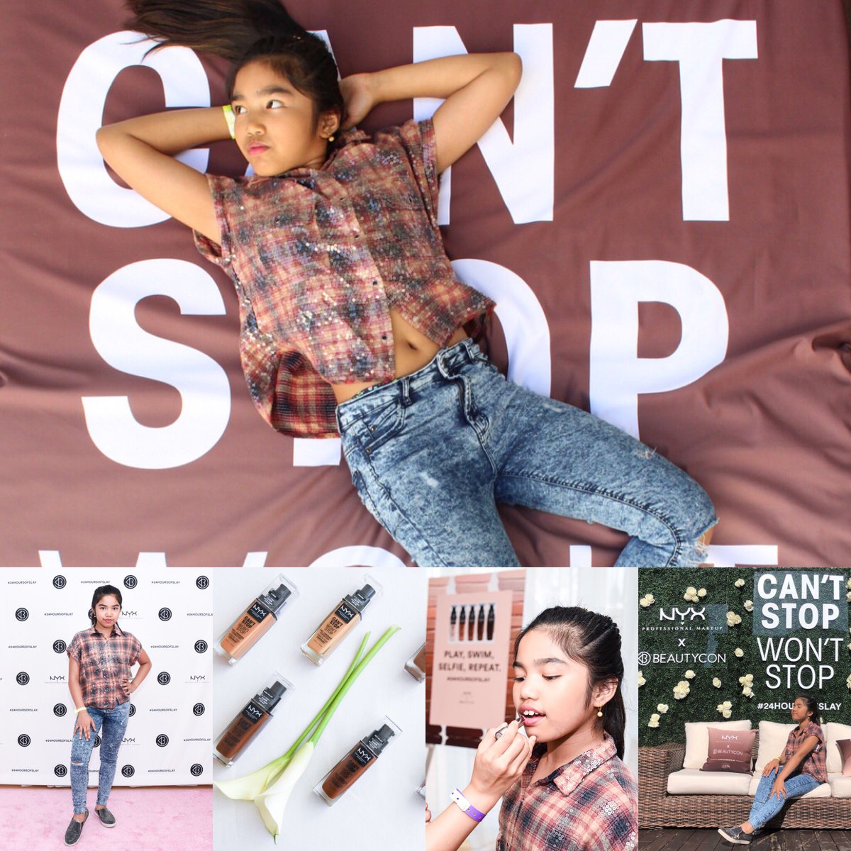 RedWalkTalentPR's tweet photo. Client @elisakhagia chillaxin at the @beautycon X @NyxCosmetics Event yesterday. She had a blast! .
.
#beautycon #beautyconla #nyxcosmetics #24hoursofslay #beauty #makeup #actorslife #hollywood #fun #redwalktalentpr https://t.co/JrgTsur7GY
