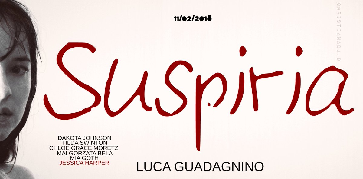 Christianadjjd's tweet photo. #Suspiria (@suspiriamovie ) - November 2, 2018 by @AmazonStudios 
with #DakotaJohnson #TildaSwinton #MiaGoth #MalgorzataBela @ChloeGMoretz &amp; directed by #LucaGuadagnino
 #FanEdit https://t.co/NASl1rqLmO