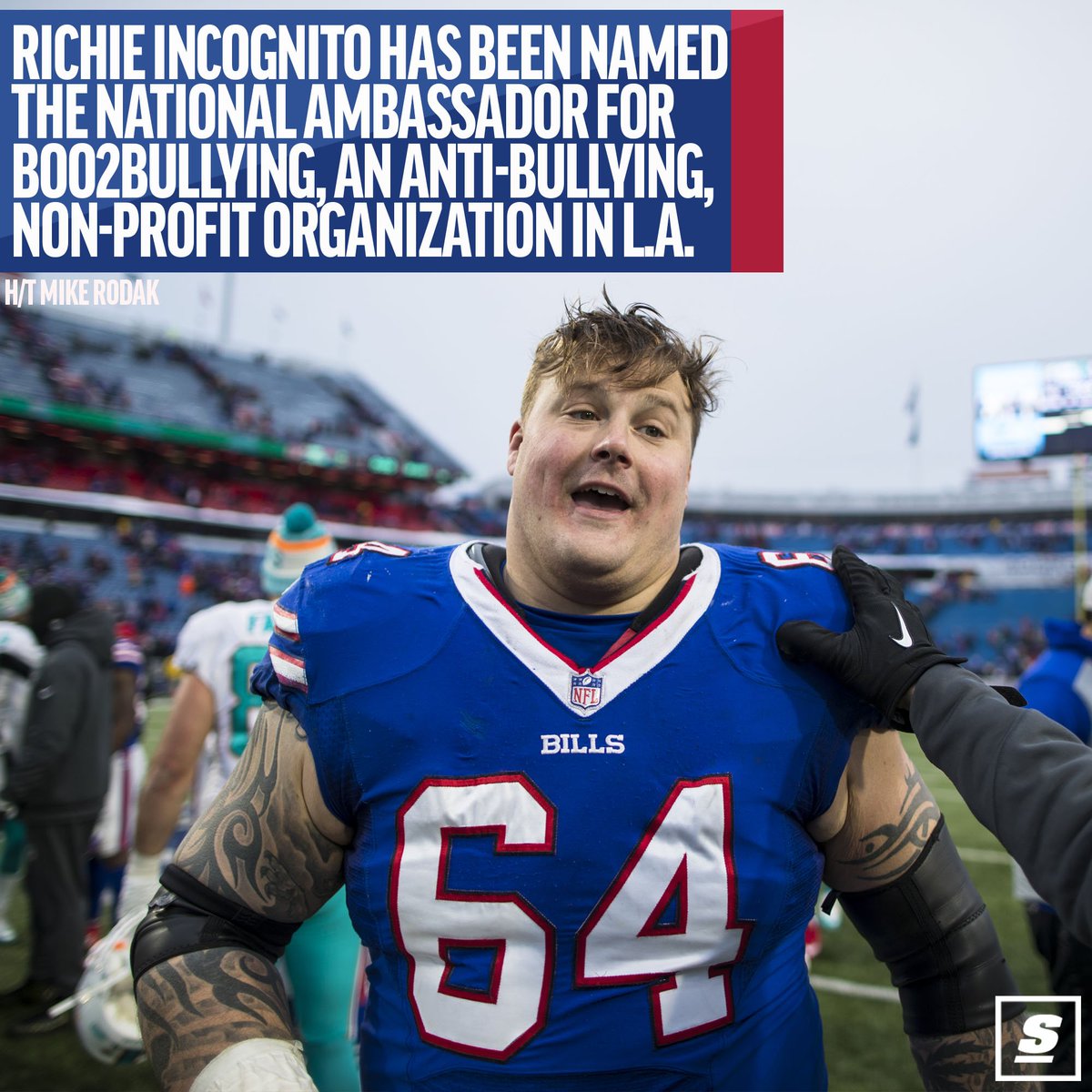 theScore's tweet photo. Richie Incognito said he can 'personally relate to (bullying) from both sides.' https://t.co/ARW3LArRmy https://t.co/849lfPeiE8
