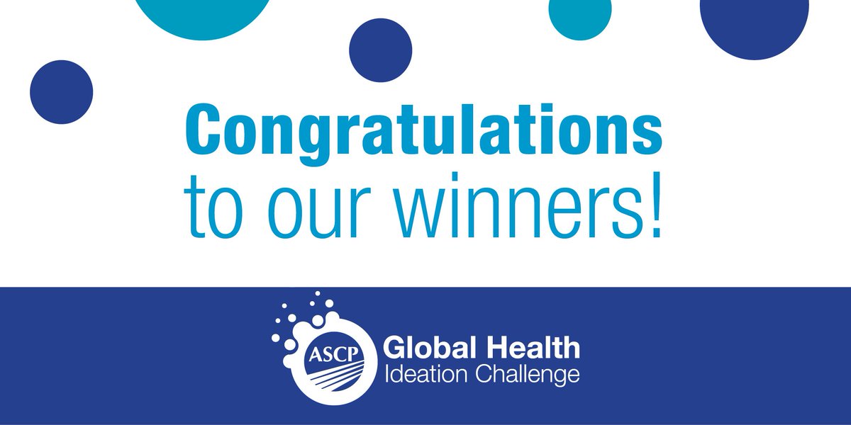 ASCP_Chicago's tweet photo. Congratulations to the winners of the ASCP Global Health Ideation Challenge 2018 Round 2! Thank you to all who participated. Learn more about the selected questions and solutions at https://t.co/RGpPgsWsTW. #ASCPIdeas #globalhealth #pathology https://t.co/16Tw6h92b5