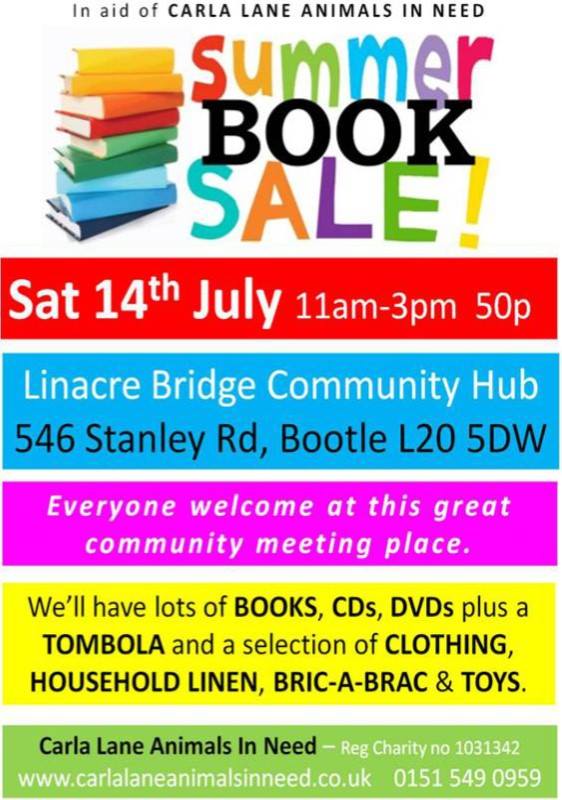 InNeedAnimals's tweet image. SUMMER BOOK SALE!
We have lots of Books, CDs, DVDs, plus a tombola and a selection of clothing, household linen, bric a brac and toys.
Everyone is welcome. Please share our event.
Hope to see you there!