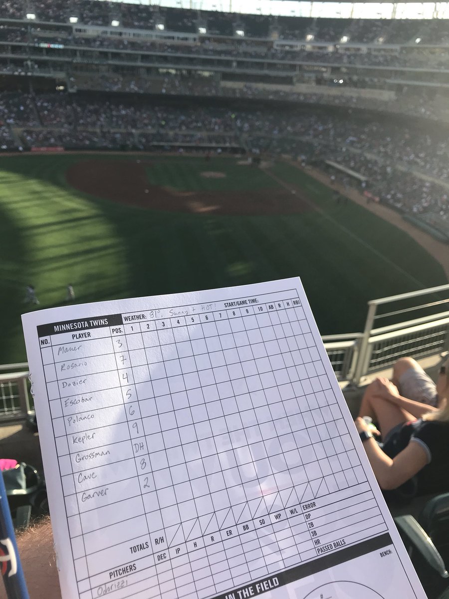 carsoncornelius's tweet photo. Ready to roll at Target Field. Go Twins! @scorekeepers643 https://t.co/wGDAa4gW8X