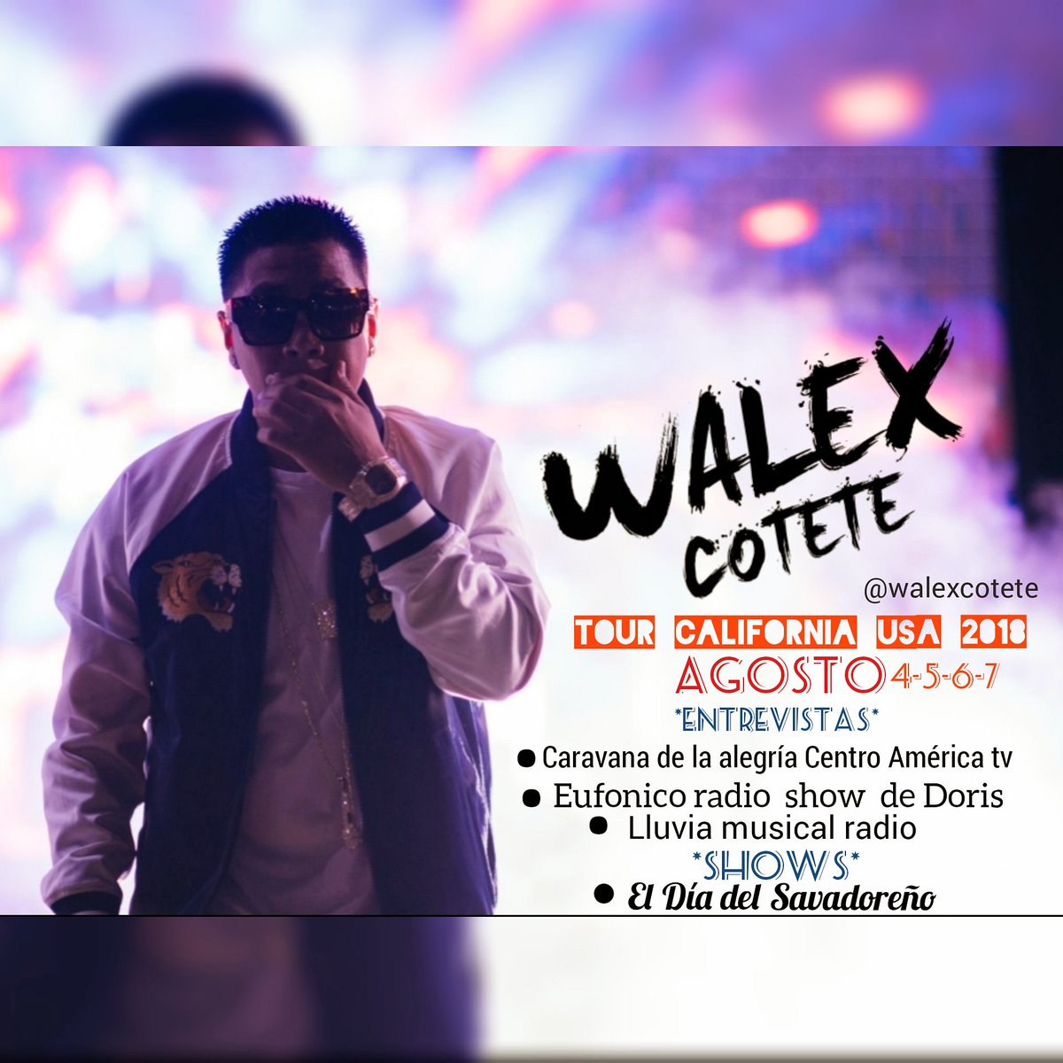 Nos vemos en # USA #teamwalex #walexcotete #walexmusic #losangeles #sanfrancisco #usa #tourusa2018 #walex #wlx #walexbrand  #canada #montreal