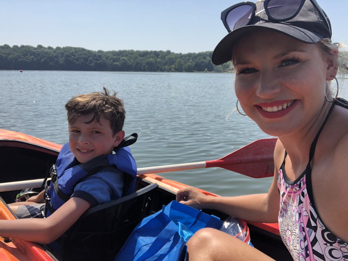 CristaCarlino's tweet photo. When you live in the best district in the city, you get to kayak @eaglecreekindy & then listen to #bluegrass music at the @ClermontRodeo Lions Club Park! #FridayThe13th #westsiderocks #fishfry #district6 https://t.co/4b5Zlw5kyL