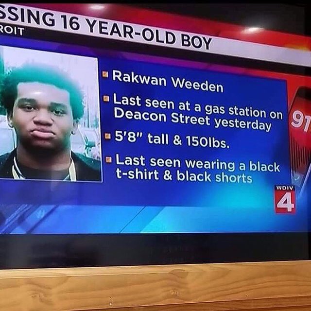 FindMeDetroit's tweet photo. #FindMeDetroit Rakwan Weeden, 16 years old, was last seen Thursday in the area of Schoolcraft and Schaefer. https://t.co/KjYXJDON4a
