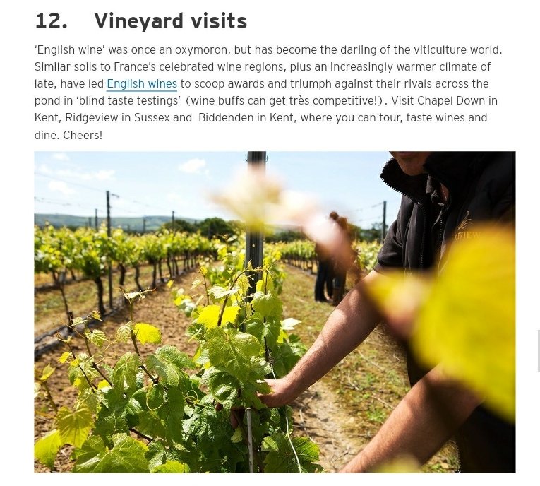 WineCellarDoor's tweet image. "20 reasons to pack your bags for Britain" by @VisitBritain  includes No. 12, an enthusiastic invitation to Vineyard visits! Also recommends 3 of the 200+ visitor-friendly vineyards on our #InteractiveMap  visitbritain.com/us/en/20-reaso…