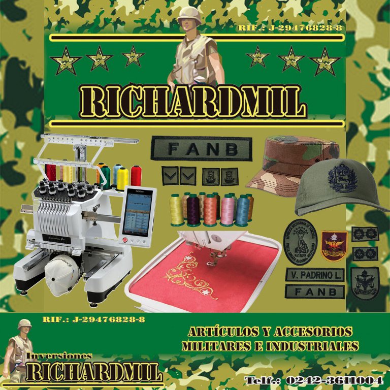 guiadeeventos's tweet photo. RICHARDMIL
ARTÍCULOS Y ACCESORIOS
MILITARES E INDUSTRIALES
C. Bárbula entre Miranda y Urdaneta, edif Fénix, local 2 https://t.co/83NiRZoTmn