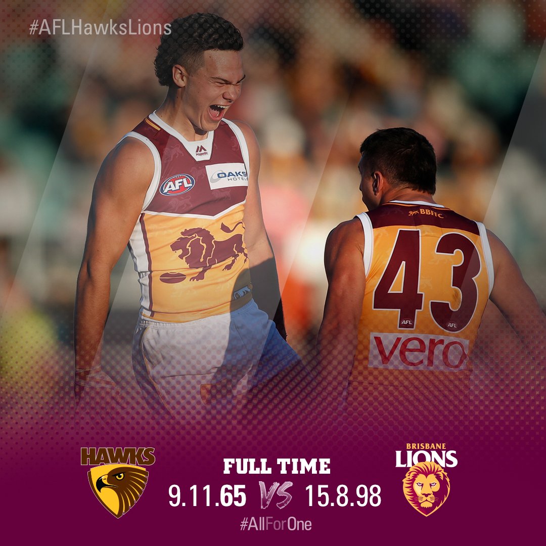 brisbanelions's tweet photo. Now that's a WIN!

#AllForOne #AFLHawksLions https://t.co/b4LxyrfqFS