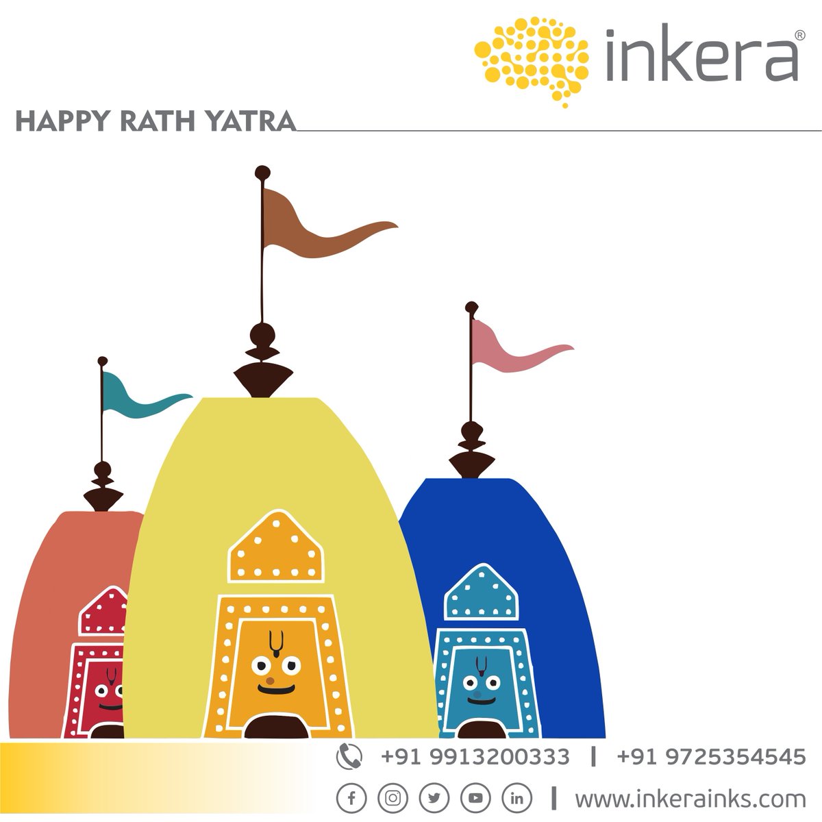inkeraindia's tweet photo. HAPPY RATH YATRA
#Inkera #Brand #Rising
#Glue&Grits #MetallicInk #Cromalux #EngraverInk #CoralRed #CanaryYellow
#InkjetInks #DigitalInks #DigitalInks #CeramicRawMaterial #DecorativeTiles #GVT #FloorTiles #WallTiles #ParkingTiles
#ChangeForTheBetter #SayYesToChange https://t.co/JgC9WIdZc3