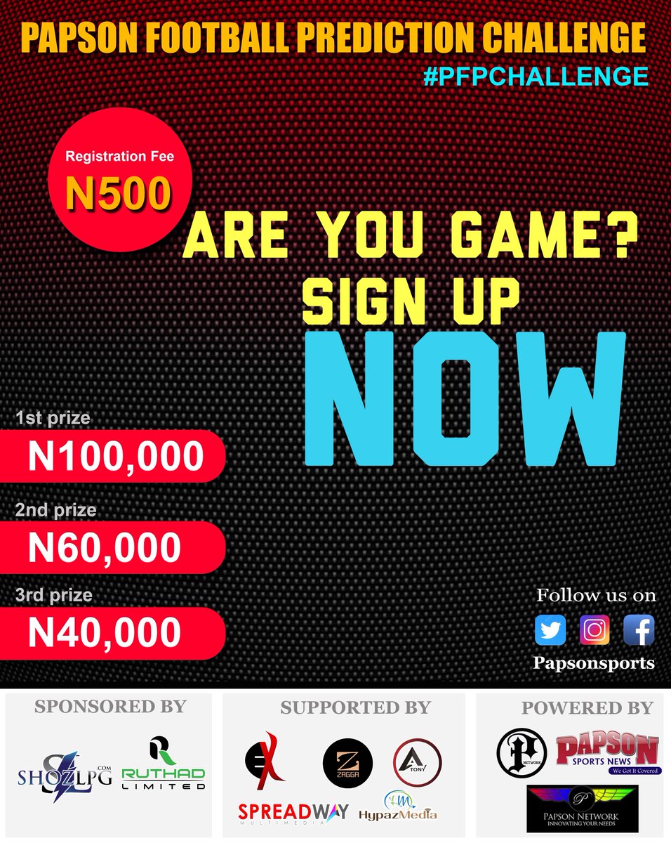 iampaparious's tweet image. #PFPChallenge Registration has begun 💃

The race to emerge the Ultimate Naija Football Predictor has begun with N200,000 in cash prizes

Registration link 👆 on my Bio

We are ready
The Challenge has begun
Question is Are you Game? 😉

#PFPChallenge
