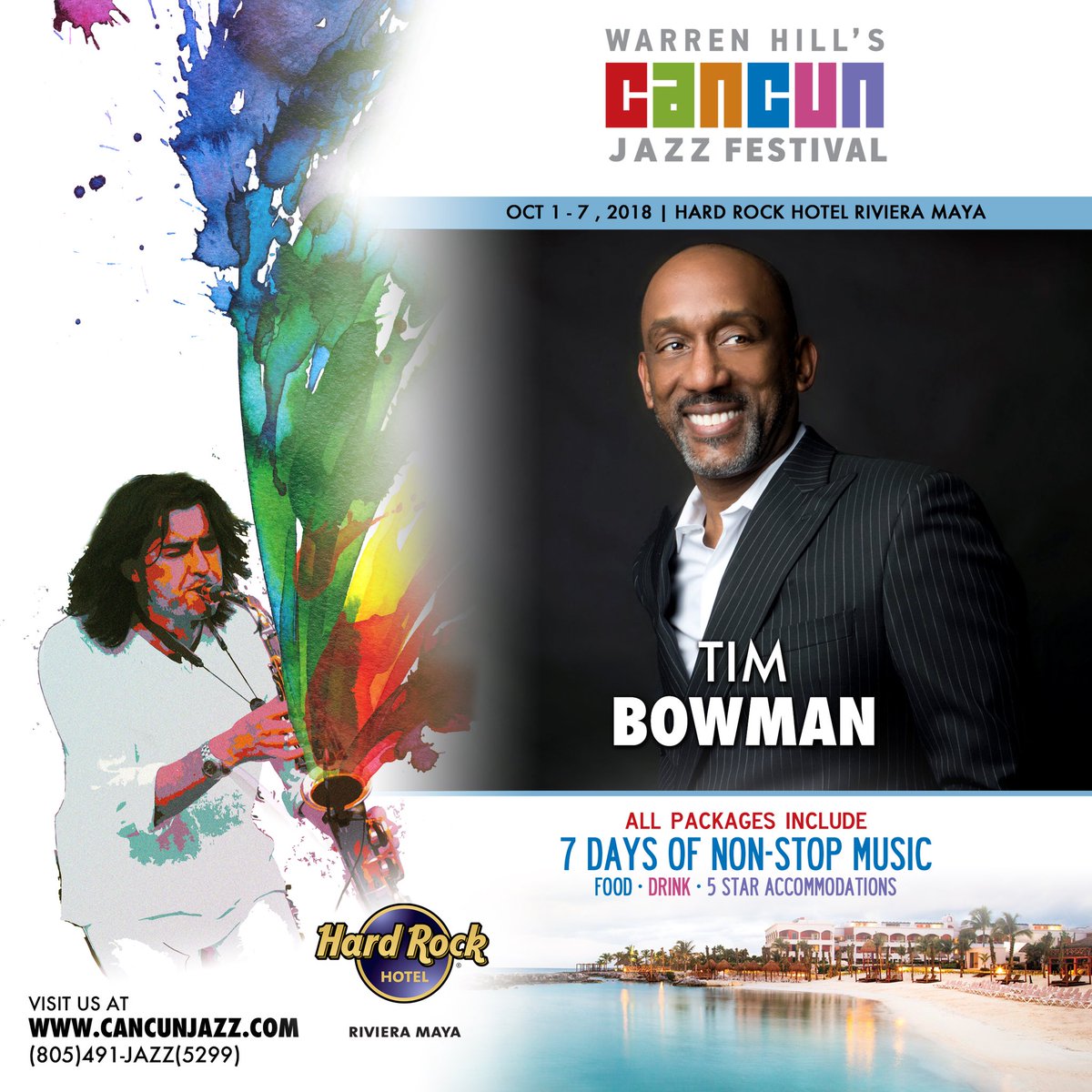 We’re getting closer to 7 days of non-stop music at the #CancunJazzFestival I hear it’s almost sold out so get your tickets before they’re gone! Tickets/Info cancunjazz.com OR (805)491-5299 #CancunJazz