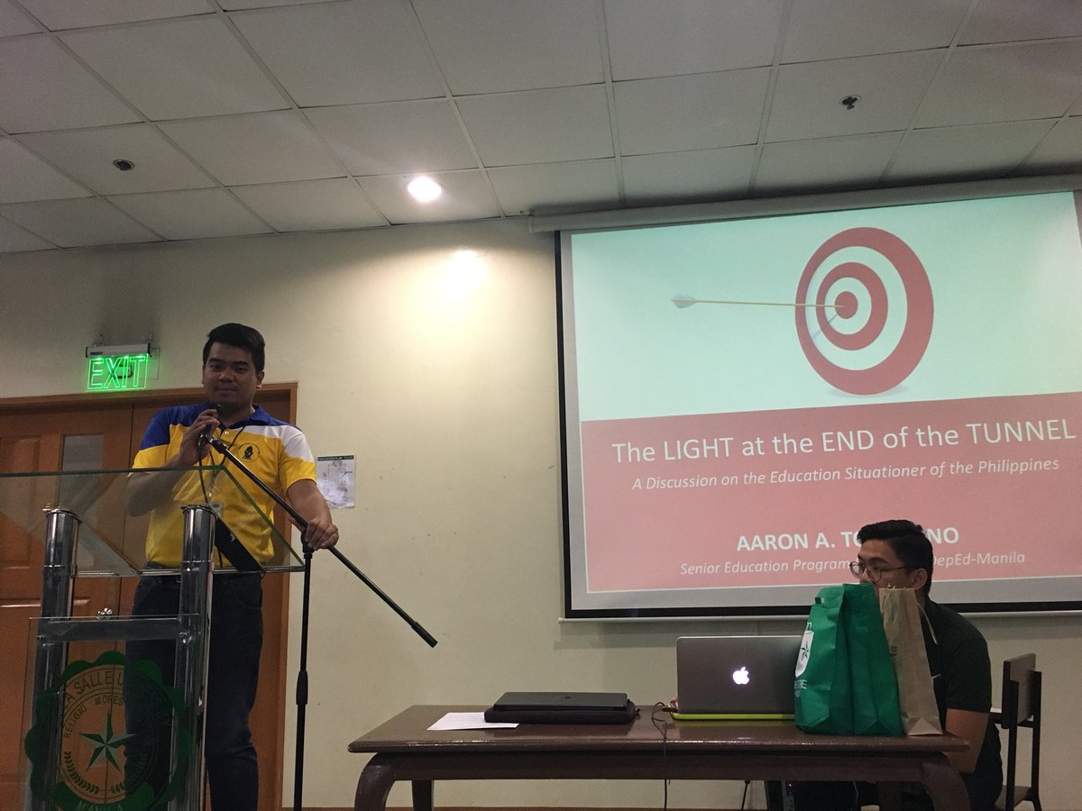 EffectCampaign's tweet photo. Mr. Aaron Tolentino, a Senior Education Program Specialist from DepEd-Manila, is currently speaking for the Effect Forum.

Know more about the status of education in the Philippines and join us here at Y407.
#TogetherWeAreTheEFFECT https://t.co/p7v03i7M1A