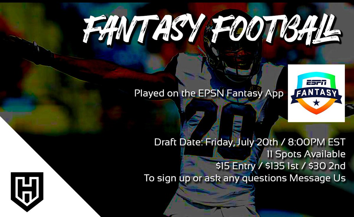 HeroicEvents's tweet photo. Join the Heroic Events ESPN Fantasy Football League for a chance to win $135 https://t.co/rkV5SPE7V7