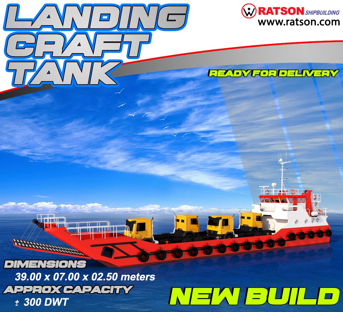 Ratson_Shipyard's tweet photo. Need to transport your vehicle, machinery, and heavy equipment? We are here to help you.
#Freighttransport #Shipping #LCT #Marineengine #Newbuiltvessel #2018built #Readyforsale #Highqualityvessel #Ratsonshipbuilding #Ratsonshipyard #Shipbroker #Urgentforsale https://t.co/Tb0FNzHArp