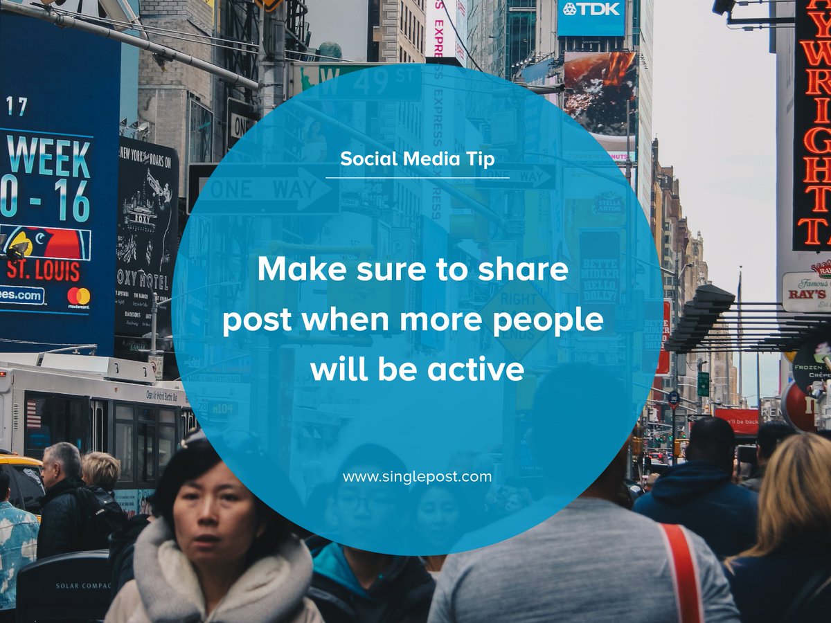 SinglePostApp's tweet image. Make sure to share your post when more people will be active
#socialmediatip #SinglePost #marketing