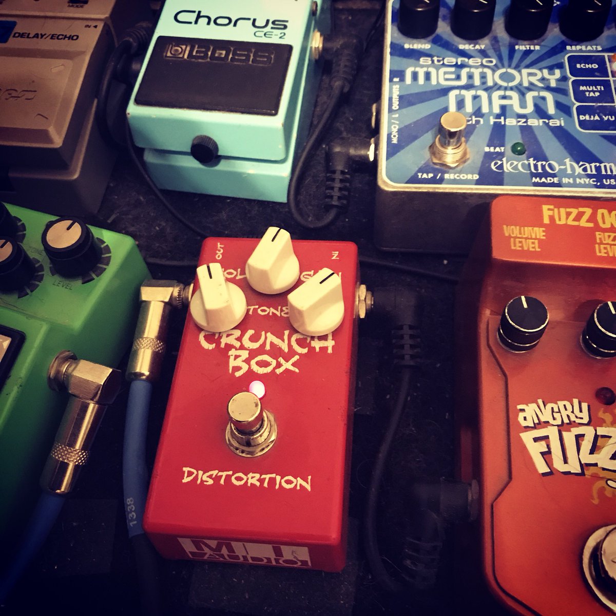 Happy Friday The 13th...a good night for writing. The <a href="/mieffects/">MI Audio</a> crunch box is sounding extra crunchy tonight. #album3 #riffsfordays
