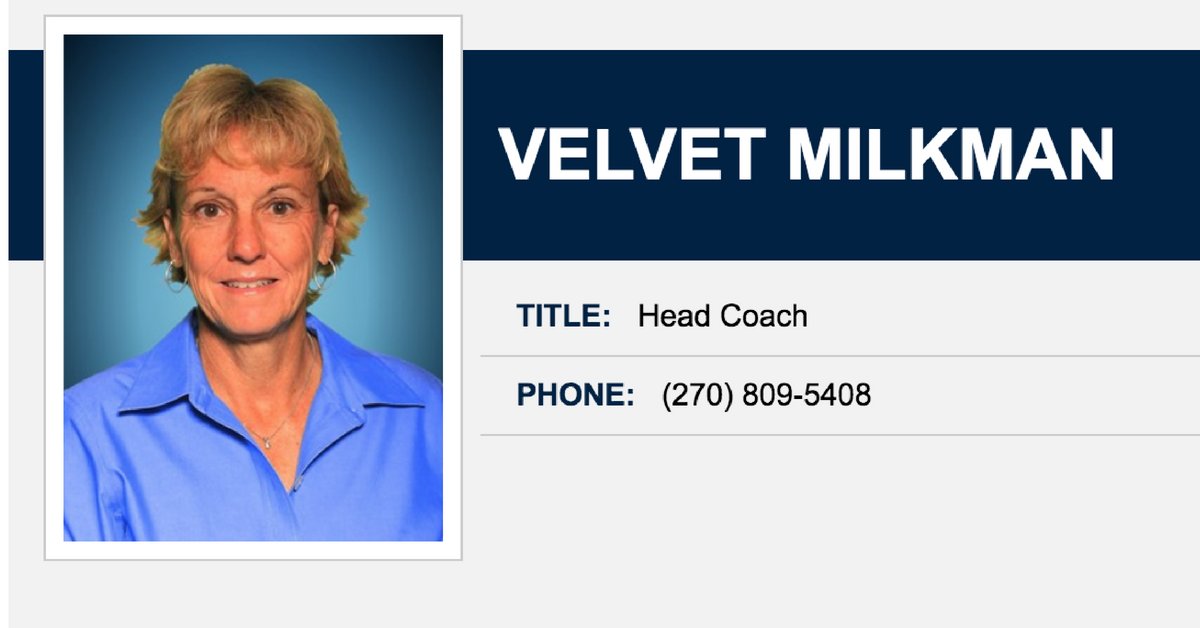 GolfDigest's tweet photo. Velvet Milkman, the Murray State women's golf coach, takes over as AD, has greatest name ever: https://t.co/7livsbnhYV https://t.co/N4CbGyl0aW