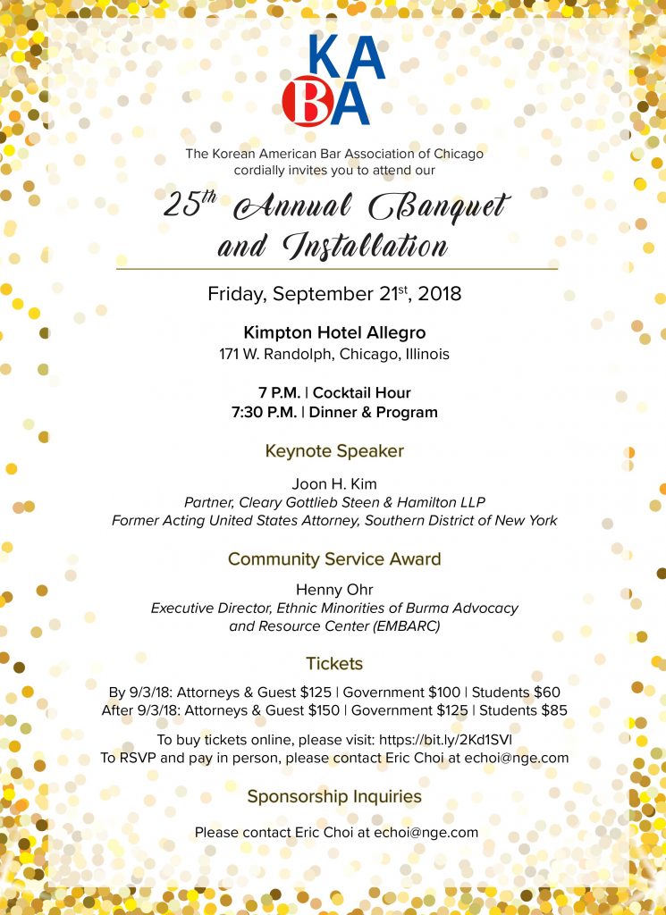 KABAChicago's tweet image. Save the Date for KABA's 25th Annual Banquet on Sept. 21! - kabachicago.com/?p=337