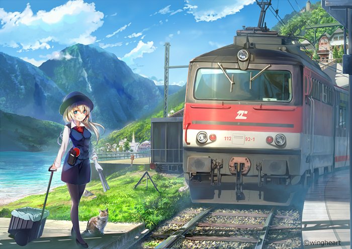 Wingheart 東京アニメセンター In Dnpプラザで開催中の アニメと鉄道展 の展示用にイラストを1枚描かせていただきました 会場でブロマイドの販売もあるようです 宜しくお願いいたします T Co Aqu1jmbjvq 東京アニメセンター アニメと鉄道