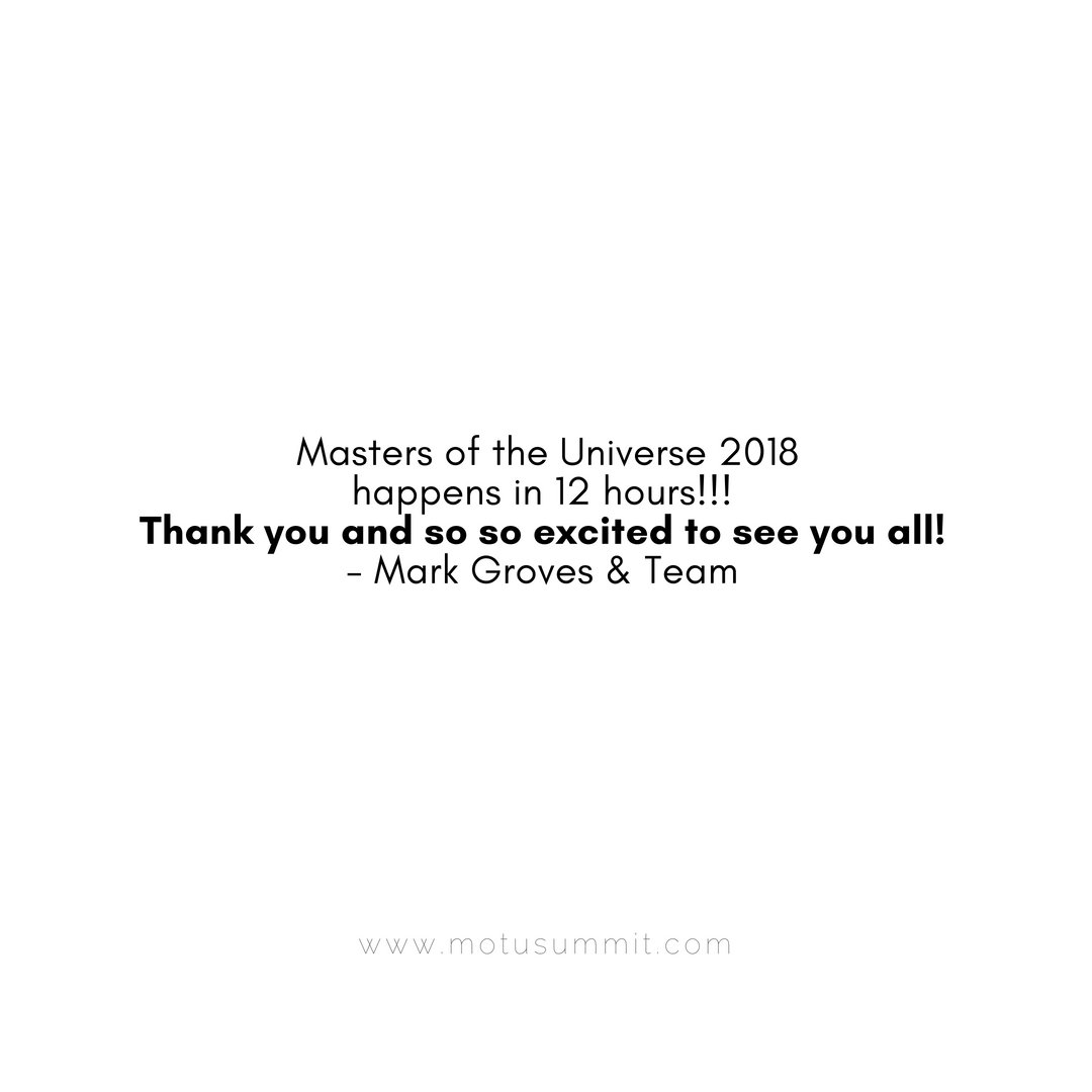 createthelove's tweet photo. We are ready! See you bright and early. All. The. Love. #motusummit https://t.co/SbcCjePspx