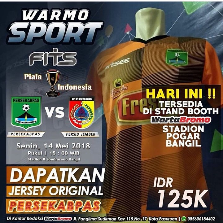 ApparelFits's tweet photo. Official Jersey Persekabpas Pasuruan bisa didapatkan di Kantor Warta Bromo Pasuruan #Liga3Jatim2018 https://t.co/ZRLzlcLFAh