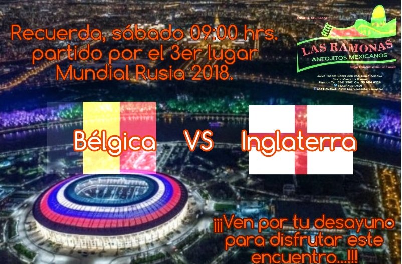 LasRamonas01's tweet photo. El Mundial Rusia 2018 está por concluir.  No te pierdas la semifinal #LaEsquinadelSabor https://t.co/6bCERZOJvS