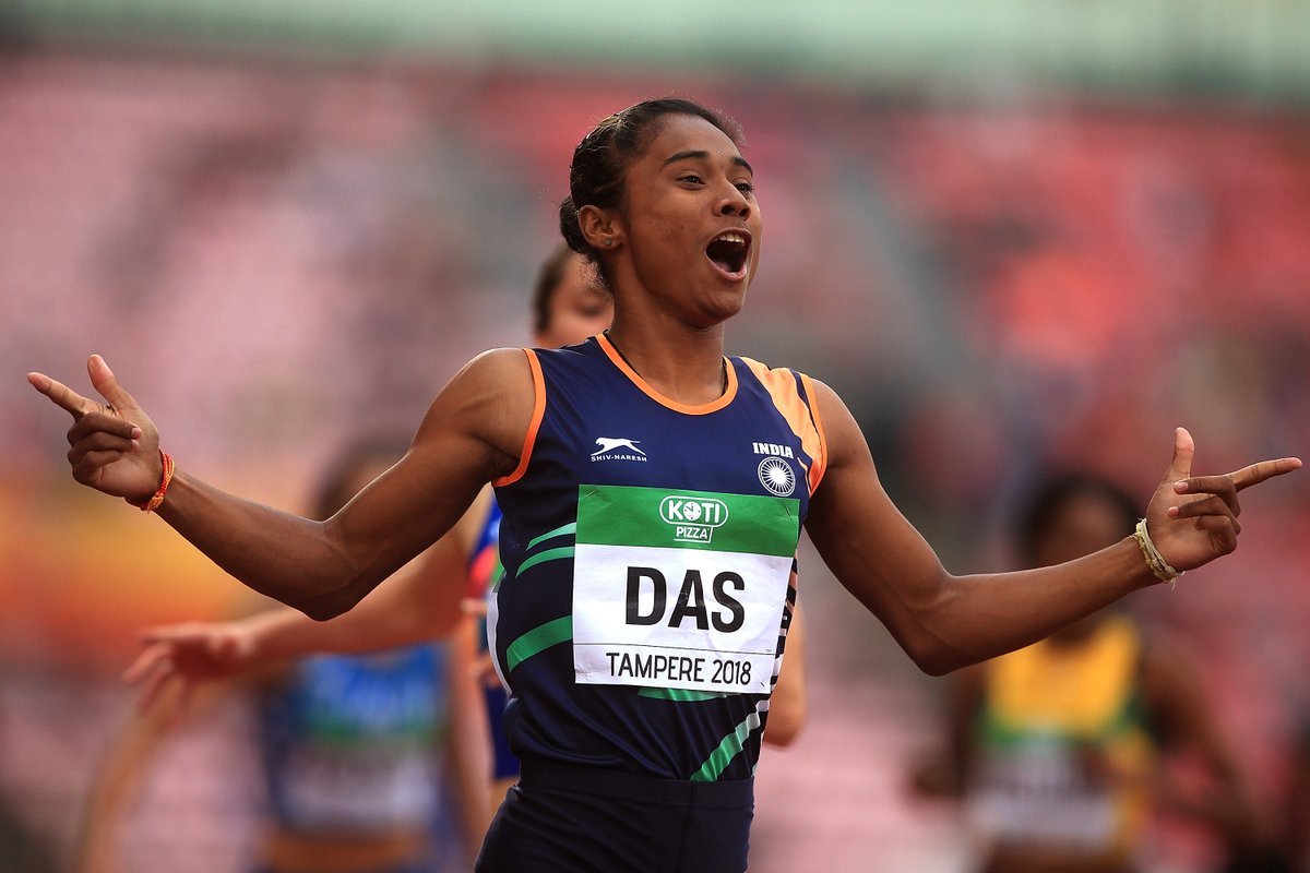 urstrulyMahesh's tweet photo. Incredible feat by #HimaDas. One of the brightest moment in the history of Indian sports. Super proud &amp; super happy for you, @HimaDas8... Congratulations! 👏👏
#HimaDasGoldenGirl #MakingIndiaProud🇮🇳 https://t.co/qUwhgUv0oV