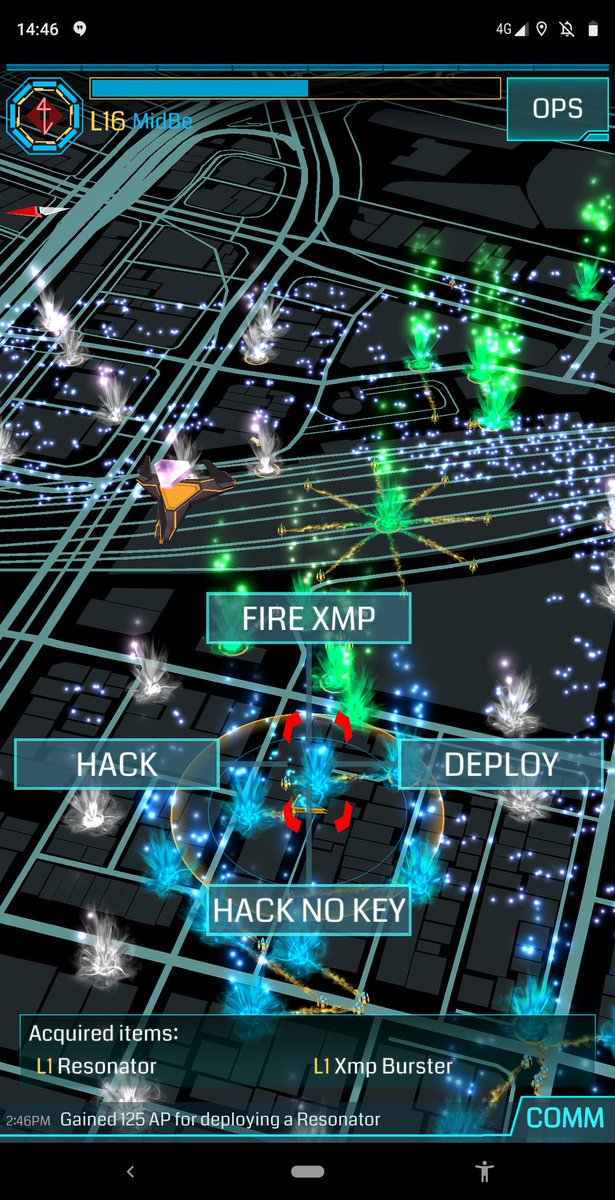 Midbe 皆 ちゃんと画面ショートカット使おうね ポータル長押し 右 デプロイ もどって 長押し 下 ノーキーハック これで1ポータル辺り3秒で回れる 一応知らない人もいるかもだから Ingress