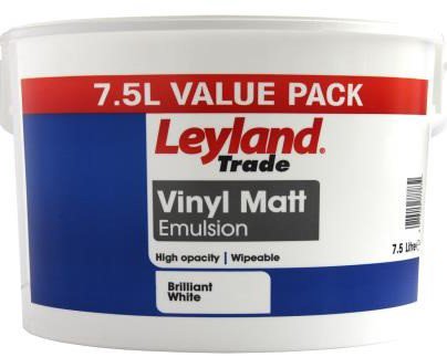 #JulyDeals 😇
<a href="/LeylandTrade/">Leyland Trade</a> Vinyl Matt Brill White 7.5L   
Buy 2 for £15.99 each!! inc. vat #DontpaytoomuchforyourpaintbuyitfromthedecoratorsMate  #paint #decorating