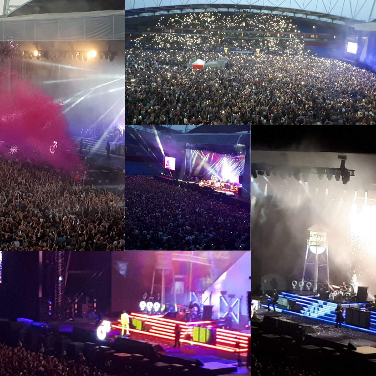 Robynddn85's tweet photo. Amazing night watching and singing with @thekillers @macronstadium @BoltonWhitesHtl last night, thanks to amazing @Jon2102Wood. Get to do it all again tonight with @LittleMix for Georgia's first concert. 😁 https://t.co/f5aP9mVgb0