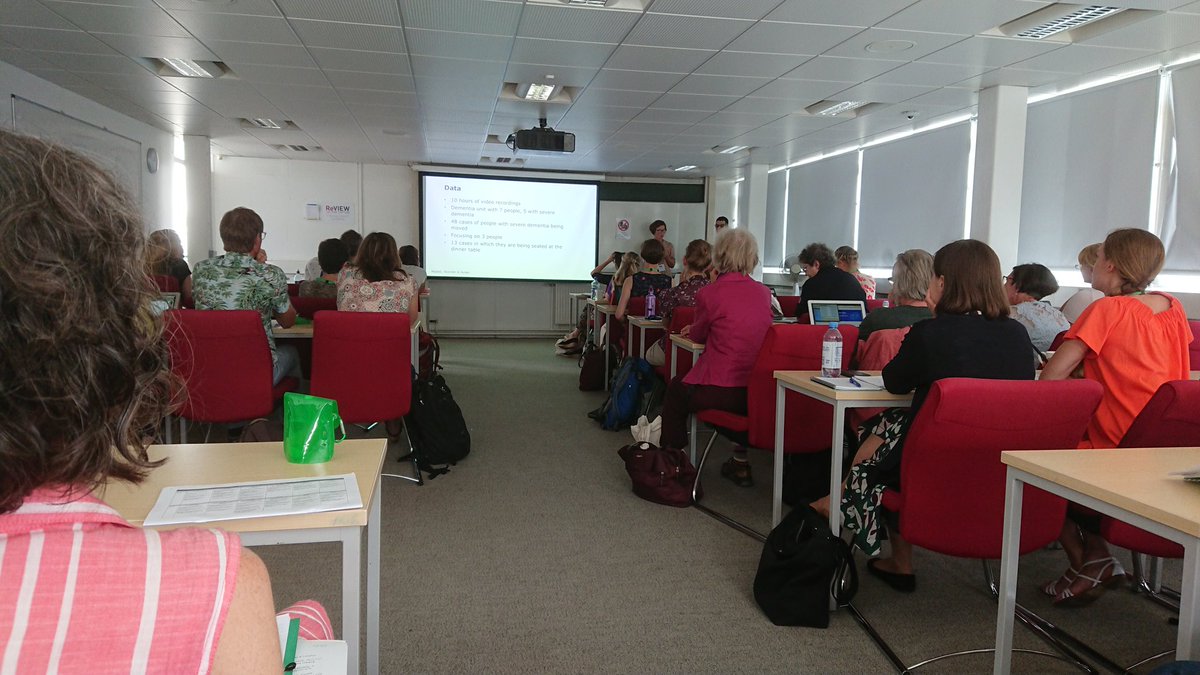 Full house at the inspiring presentation by Ali-Reza Majlesi and Anna Ekström on Joint bodies in joint activities with people with dementia! #ICCA2018