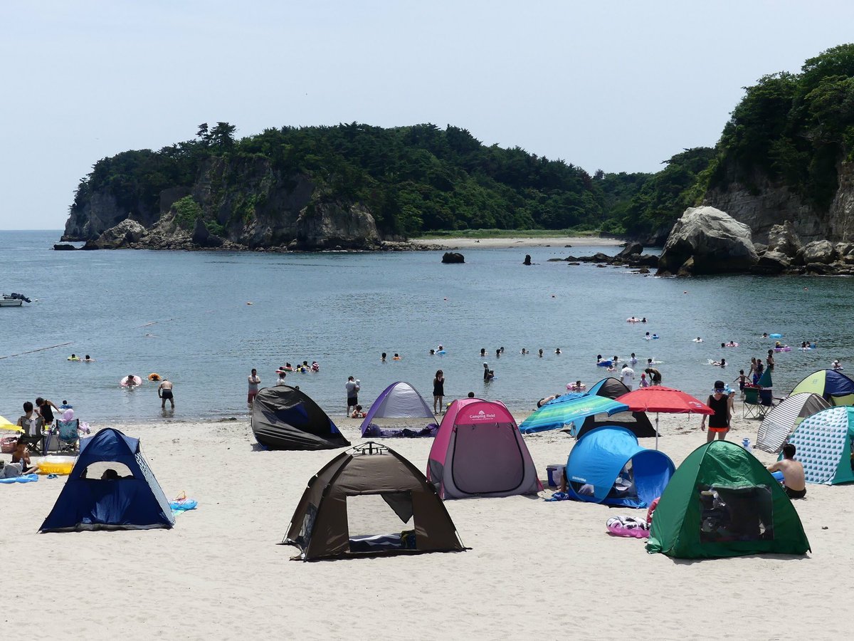 関口英樹 東日本大地震の津波で東松島の海水浴場の殆どが使用出来なくなっているなか唯一の海水浴場宮戸島月浜海岸の海開きが本日ありました 今年は熱い夏になりそうな予感 東松島 奥松島 宮戸島 月浜 海水浴場 海開き 夏始まる 海 海水浴