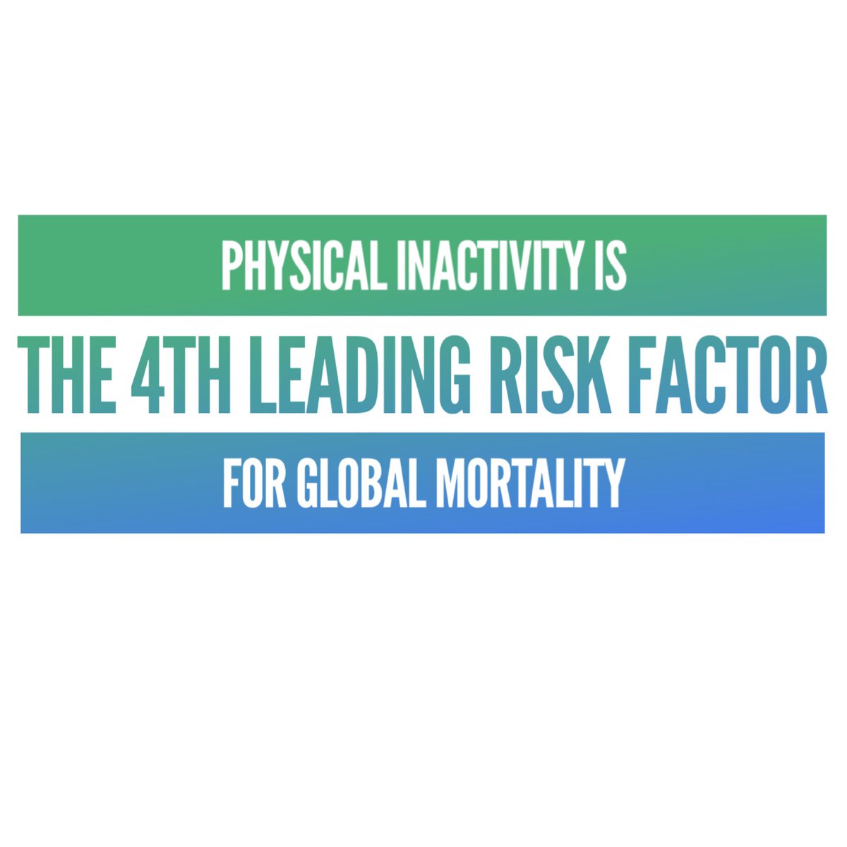 WeWalkInAD's tweet photo. With 1.6 million deaths annually, insufficient physical activity follows high blood pressure, tobacco use, and high blood glucose as the leading risk factors for global mortality. https://t.co/ZiTpaRPN7g