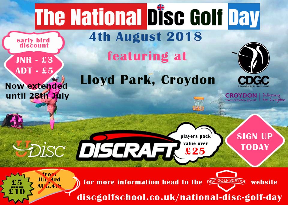 3 weeks to go before #nationaldiscgolfday £5 for a lifetime sport... #cheapsport sign up here goo.gl/ZGugnc #discgolf #croydon #lloydpark