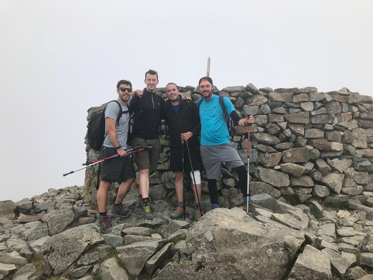 TeamStrongness's tweet photo. Amazing work by @PdoubleDizzy and the boys. Smashed the 3 peak challenge in 24hrs and 20min. Their efforts got us over the £10k mark for @nrichfoundation and @BattenDiseaseUK #letsbeatbattens #havestrongness. https://t.co/cWxDW0bToh