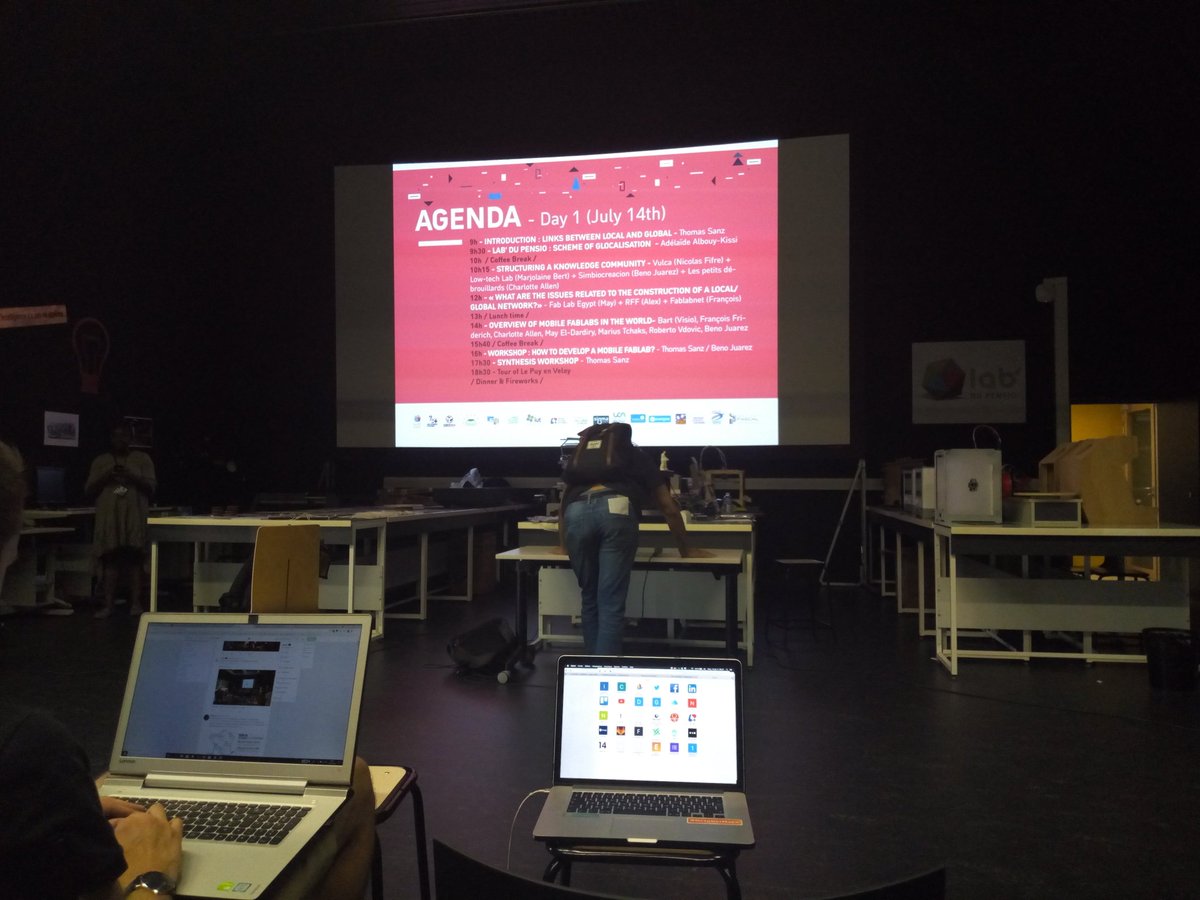OngolaFablab's tweet photo. Ongola Fablab présent à #fab14 . début du #FabDistributed #mobilité au Fablab le Pensio de l'IUT du Puy en Velay. https://t.co/GfdGOpj1J5