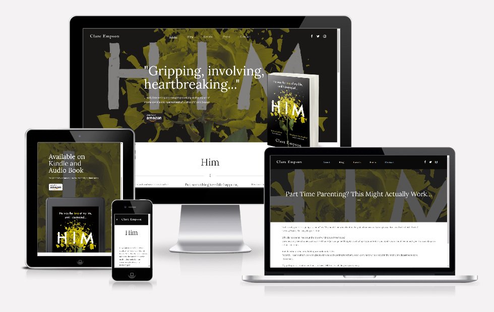 firmsites's tweet photo. Really cracking on with putting past projects on our site at last, but here is one from this week. The fantastic new blog for @ClareEmpson2 helping promote her upcoming book "HIM". Check out the listing here: https://t.co/h7UafTllN2 https://t.co/b3z5yzmT5O