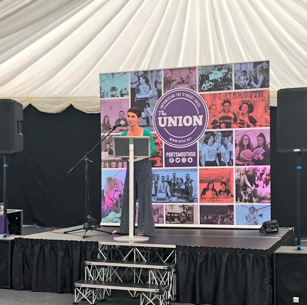 EmilyMason_BAM's tweet photo. An amazing night at @portsmouthsu strategy night yesterday. Thank you for having us @bamuk and I can’t wait to see your plans blossom over the next 3 years 🤗💜✌🏽 https://t.co/nN6h6Pi5pC
