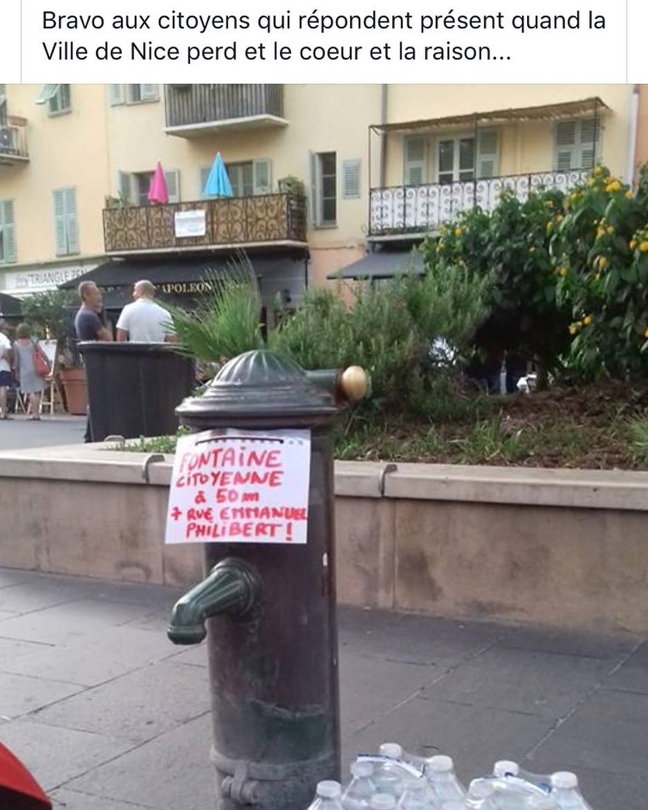 glaco64's tweet photo. #nice #coupure #eau #fontaines #publiques #eloigner #sdf #mairie #ordures heureusement la #résistance s’#organise #debout #niçois #estrosi #christianestrosi #lr
https://t.co/Hou78sIvHw https://t.co/MAyWlreQ5T