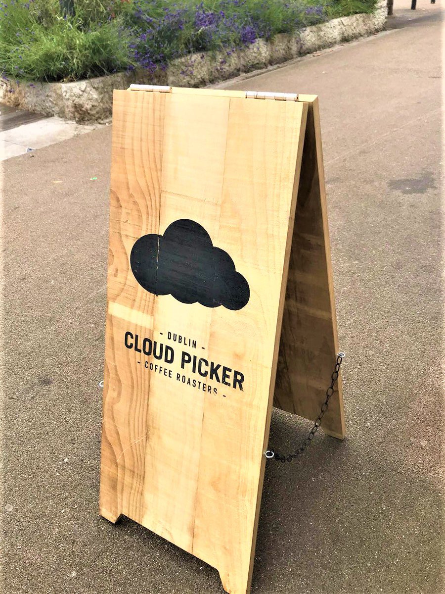 ItsaCafes's tweet image. SIGN OF THE TIMES! Check out our funky new @CloudPickercoff sign in Dún Laoghaire Town . . . and, of course, check out their coffee! 
#cloudpicker #coffee #beans