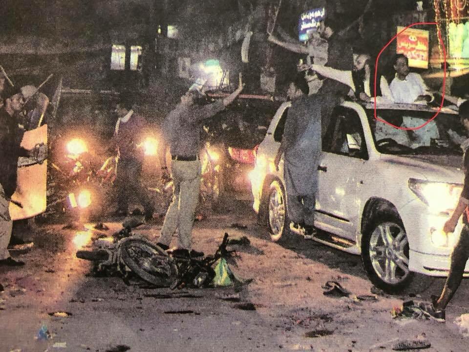 AyazSadiq122's tweet photo. My car under attack by police, stone pelted and tear gassed from the mosque minarets. @pmln_org #GE2018 #PMLN https://t.co/btY65YLLuD