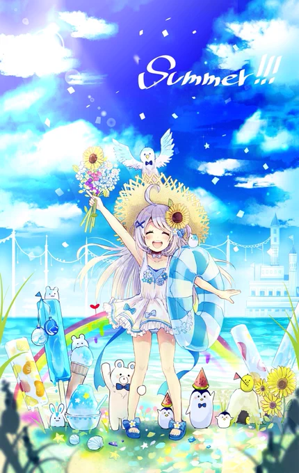 #暑い夏がやって来たので青色か水色の画像を流してTLをひんやりさせる 
