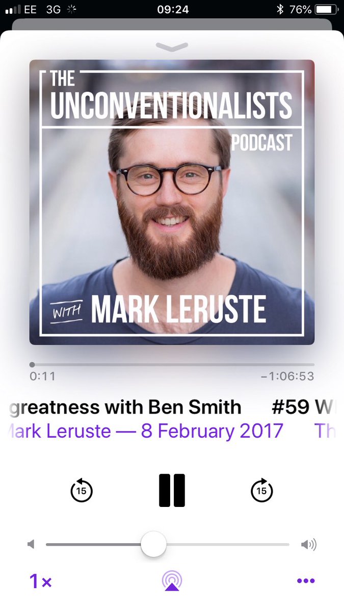 Thanks a million yet again <a href="/MarkLeruste/">Mark Leruste</a> for an inspiring podcast...ran my first ever non stop 10km listening to you and @the401challenge