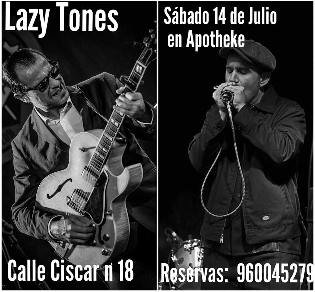 apothekevlc's tweet photo. #TheLazyTones en concierto
.
Si deseas disfrutar de su estilo musical

• Hot electric blues •
.
La cita es esta noche en Apotheke
.
Reserva y recuerda tu contraseña
.
#valenciaenamora #valenciadenoche #musica #blues #jazz #envivo #canovas https://t.co/rCoxehNbgP