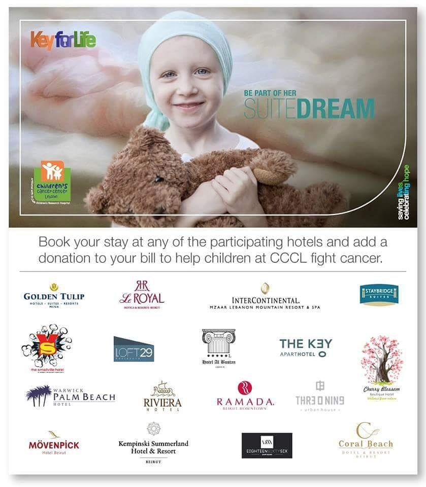 CCCLebanon's tweet photo. Staying in a hotel sometime soon in Lebanon?
Make sure you book your stay at our Key for Life participating hotels to contribute to the treatment of kids with cancer at CCCL!
https://t.co/u6AWKyZLOx
#iLoveCCCL #CCCL #SavingLives_CelebratingHope #UnitedAgainstCancer #KeyforLife https://t.co/VEWlTPNADW