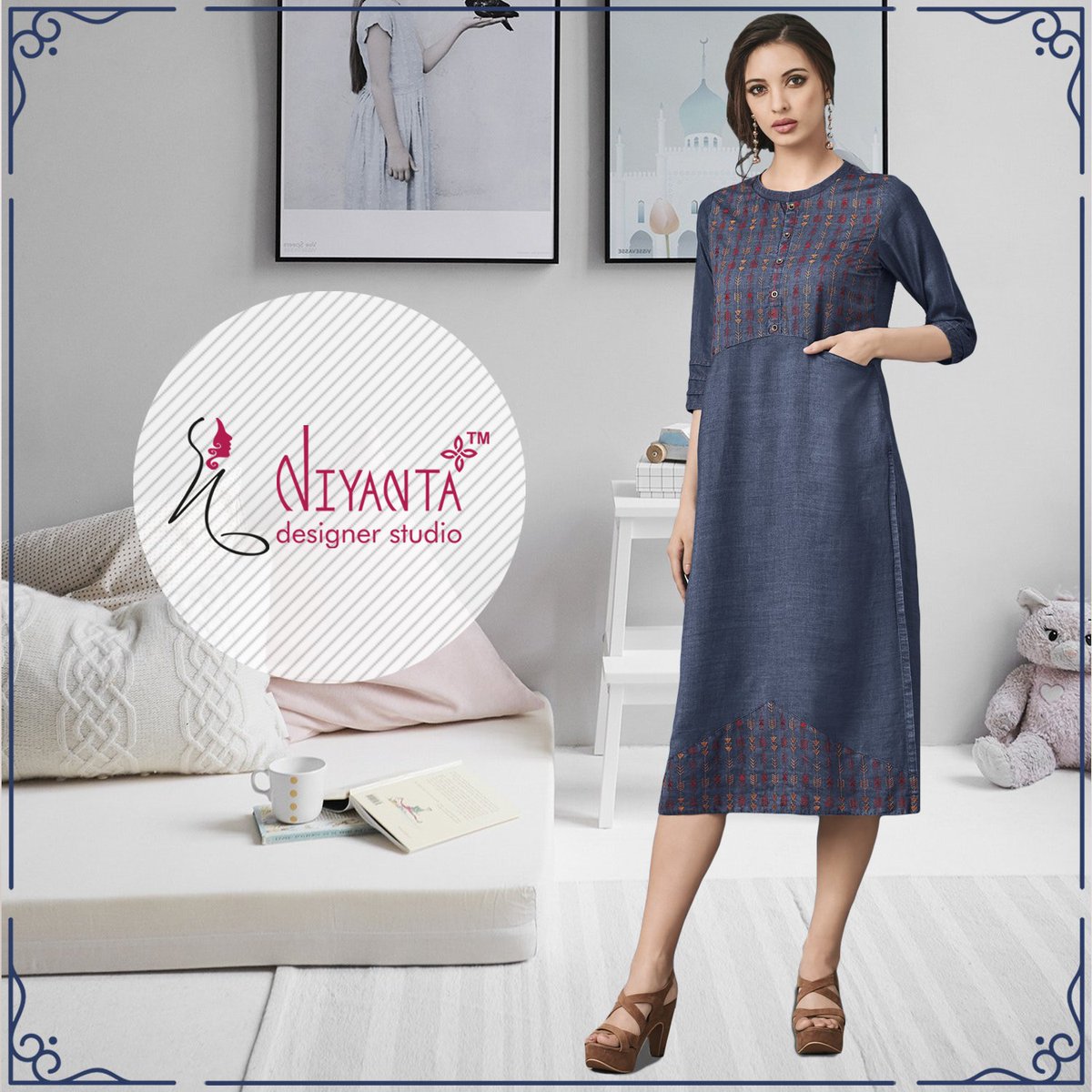 niyantadesigns's tweet photo. The cloudy skies and the contrast embroidery makes it a perfect wear for this weather!
#niyantadesignerstudio #traditional #indiandesignerwear #onlineshopping #kurtis #suits #indianfashion #indianbrand #manufacturer #dresses #customised #glamorous https://t.co/Uh1lrP06JM