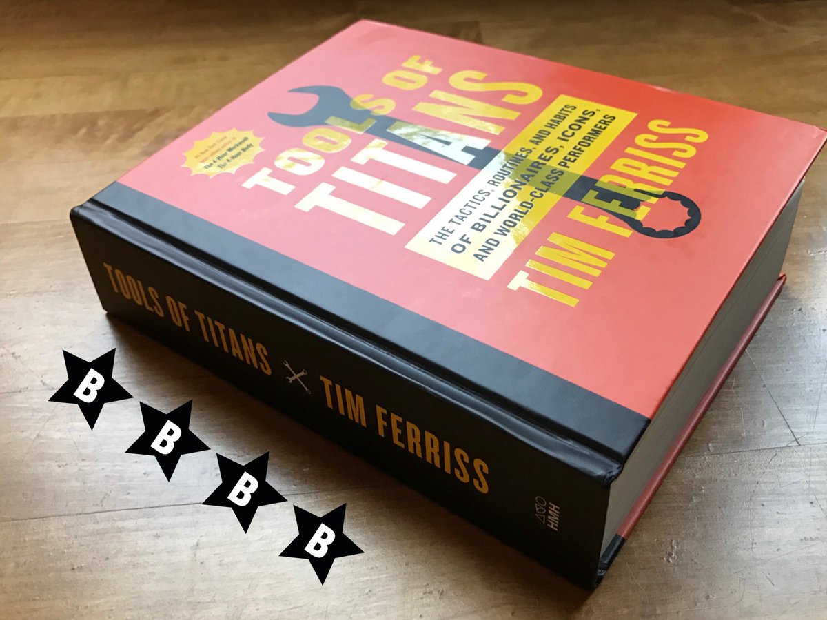 ConsultBrandon's tweet image. Tools of Titans - Tim Ferriss
Brandon Star Rating: ****
Life Hacker &amp;amp; self-help guru Tim Ferris takes us on a journey of discovery across three key areas of our lives – Health, Wealth &amp;amp; Wisdom. Worth a read if you love finding snippets of advice for your own life. #brandonlibrary