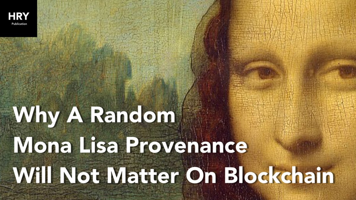 SpirosMargaris's tweet photo. Weekend reading

Why A Random #MonaLisa #Provenance Will Not Matter On #Blockchain 

https://t.co/RwEn5DFuRT #fintech #insurtech @_akahry_ @FRESCO_NETWORK #art https://t.co/RkzCLfg23r