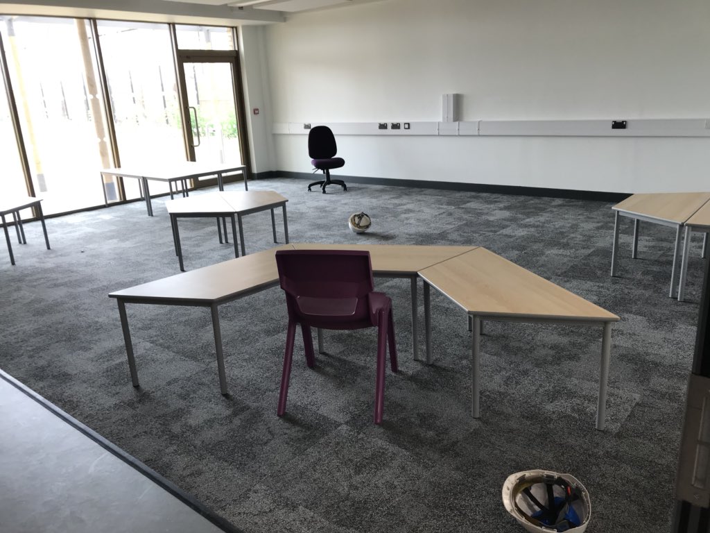 Great day yesterday...we have furniture! Thanks to <a href="/Curo_Group/">Curo</a> @RydonGroup for their help too! We can’t wait to show off our amazing new school @MulberryPkBath to our children and their families!